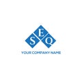 SEQ letter logo design on BLACK background. SEQ creative initials letter logo concept. SEQ letter design Royalty Free Stock Photo