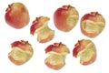 Sequence of bites into a red apple
