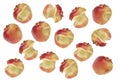 Sequence of bites into a red apple