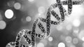 sequence dna black and white Royalty Free Stock Photo