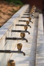 Empty faucets with copper handles