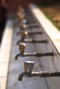 Empty faucets with copper handles