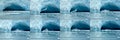 Glacier bay calving event as the glacial ice falls off in huge chunks from the glacier into the ice cold ocean. Royalty Free Stock Photo