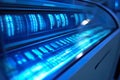 Sequencing machine shows live data analyzing DNA strands and nucleotides in lab