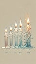Candle Flame Drawing Showing Melting Stages Royalty Free Stock Photo