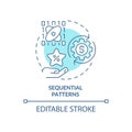 Sequential patterns turquoise concept icon Royalty Free Stock Photo