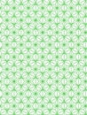Sequential star-shaped geometric pattern in green on a white background