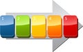 Sequential steps business diagram