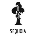 Sequoia icon, simple black style