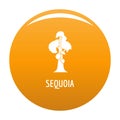 Sequoia icon vector orange