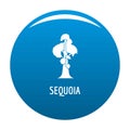 Sequoia icon blue vector