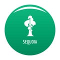 Sequoia icon vector green