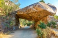 Sequoia National Park natural rock boulder bridge over road