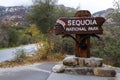 Sequoia National Park sign Royalty Free Stock Photo