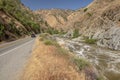 Sequoia valley waterflow in the canyon California Royalty Free Stock Photo
