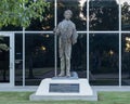 Sequoyah by Joel David Nunneley in front of the Helmerich Center at the Gilcrease Museum. Royalty Free Stock Photo