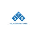SER letter logo design on BLACK background. SER creative initials letter logo concept. SER letter design Royalty Free Stock Photo