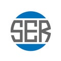 SER letter logo design on white background. SER creative initials circle logo concept. SER letter design Royalty Free Stock Photo
