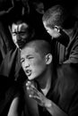 Sera Monastery Debating Monks bandw Lhasa Tibet