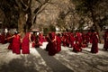 Sera Monastery group of Debating Monks Lhasa Tibet