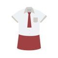 Seragam anak sd perempuan, seragam sekolah dasar or elementary school uniform, flat icon design illustration vector