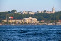 Seraglio Point with Topkapi Palace and Turkish Green Crescent Society building, Istanbul, Turkey Royalty Free Stock Photo