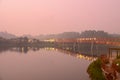 Serangoon Reservoir Red Bridge Royalty Free Stock Photo