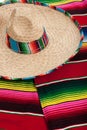 Serape and sombrero as a background