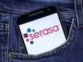 Serasa logo on the smartphone screen