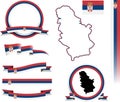 Serbia Banner Set.