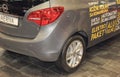 Serbia; Belgrade; April 2, 2017; back side of metallic gray Opel