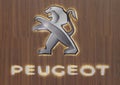 Serbia; Belgrade; April 2, 2017; Close up of Peugeot logo; the 5