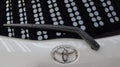 Serbia; Belgrade; April 2, 2017; Close up of Toyota back windshield wiper; the 53rd International Motor Show in Belgrade from Mar