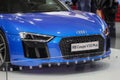 Serbia; Belgrade; April 2, 2017; Front side of azure blue Audi R