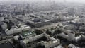 Serbia, Belgrade - August 13, 2023: aerial view of financial district of a big city. Stock footage. Center of the city Royalty Free Stock Photo