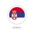 Serbia Button Flag Vector Template Design Illustrator Royalty Free Stock Photo