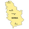 Serbia country map icon