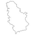 Serbia country map icon