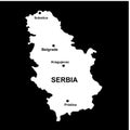 Serbia country map icon