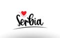 Serbia country text typography logo icon design