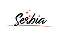 Serbia country typography word text for logo icon design