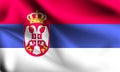 Serbia flag blowing in the wind Royalty Free Stock Photo