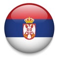 SERBIA flag button Royalty Free Stock Photo