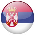 Serbia flag button Royalty Free Stock Photo