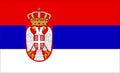Serbia Flag Design Vector Royalty Free Stock Photo