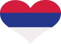 Serbia flag heart