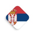 Rhombus vector flag of Serbia Royalty Free Stock Photo