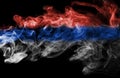 Serbia flag smoke