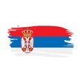 Serbia flag, vector illustration Royalty Free Stock Photo