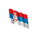 Serbia flag, vector illustration Royalty Free Stock Photo